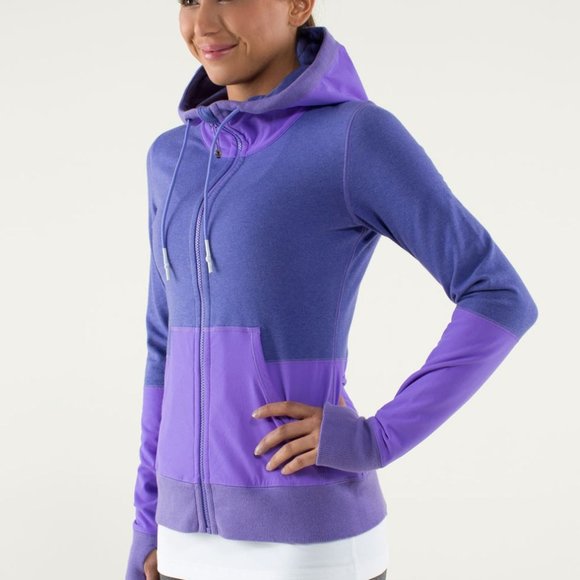 lululemon athletica Jackets & Blazers - Lululemon VINTAGE EUC Voyage Hoodie Jacket - Full Zip- Power Purple - Size 4
